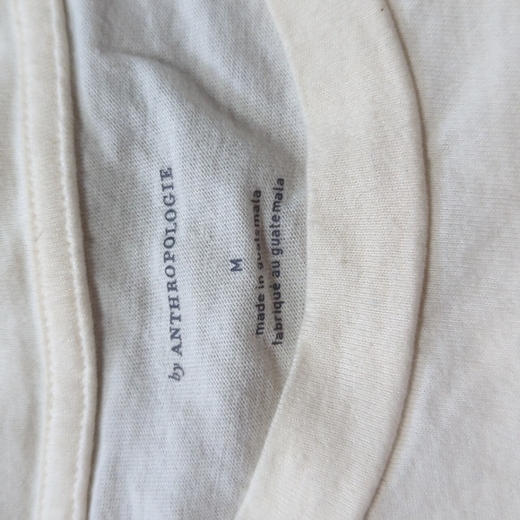 Anthropologie Cream Floral Love Graphic Muscle Tee - Picture 6 of 10